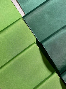 Three Different Vintage Rolls Christmas Greens Taffeta Ribbons  by the roll
