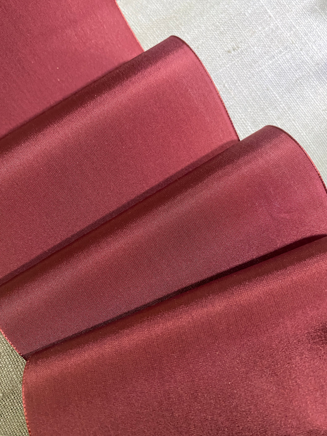 Vintage Taffeta Burgundy Ribbon by the roll