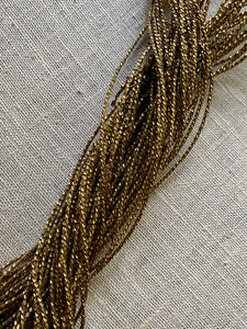 Antique Gold and Silver Metal Check Pearl Embroidery Cords