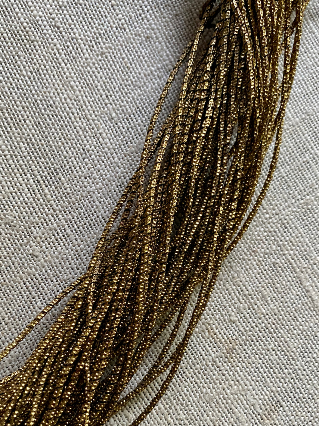 Antique Gold and Silver Metal Check Pearl Embroidery Cords