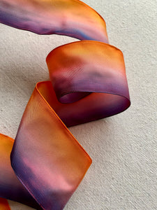 Vintage Iridescent French Ombre Ribbons with Copper Wire