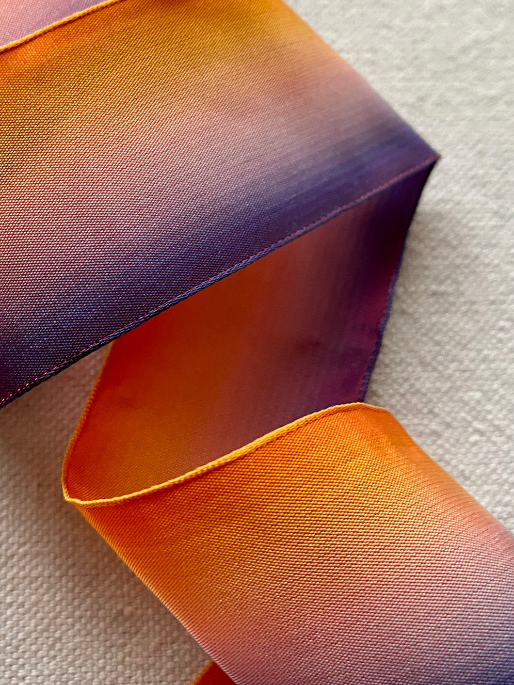 Vintage Iridescent French Ombre Ribbons with Copper Wire