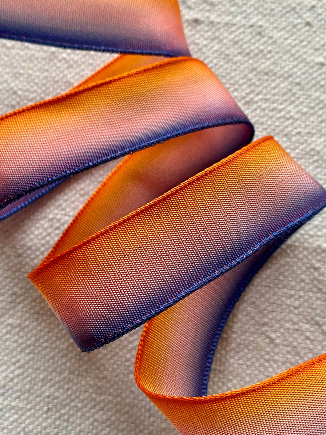 Vintage Iridescent French Ombre Ribbons with Copper Wire