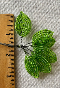 Vintage French Beaded Leaves