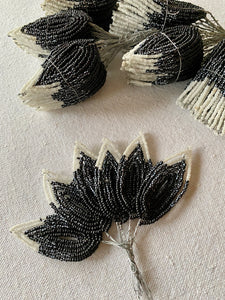 Antique French Beaded Leaves