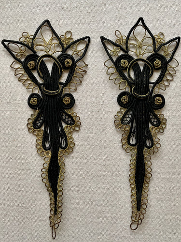 Edwardian Gold Metal and Cord Applique