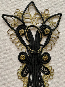 Edwardian Gold Metal and Cord Applique