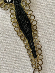 Edwardian Gold Metal and Cord Applique