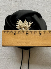 Load image into Gallery viewer, Black Satin Ribbon Rose and Buds