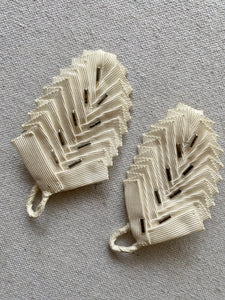Trio of Antique Millinery Leaves