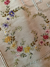 Load image into Gallery viewer, Antique French Silk Ombre Ribbon Embroidered Panel