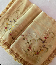 Load image into Gallery viewer, Antique French Silk Ombre Ribbon Embroidered Panel