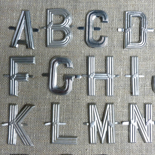 Antique French Metal Letters