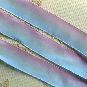 Blue and Pink French Ombré Wired Ribbon