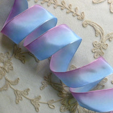 Load image into Gallery viewer, Blue and Pink French Ombré Wired Ribbon