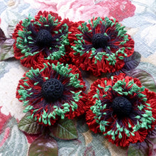 Load image into Gallery viewer, Ruched Ribbon Flower for the Holidays
