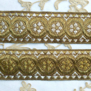 Gold and Silver Metal Thread Antique Trim