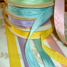 Load image into Gallery viewer, Vintage Moire Ribbon Trim Easter Colors 5 Yards