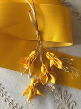 Load image into Gallery viewer, Vintage Ribbon by the Roll - Georgian Yellow Silk Satin Ribbon