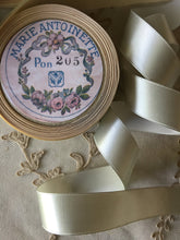 Load image into Gallery viewer, Vintage Ribbon By the Roll Blue/Grey Silk Satin