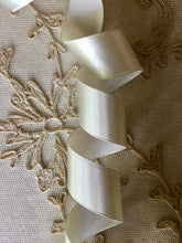 Load image into Gallery viewer, Vintage Ribbon By the Roll Blue/Grey Silk Satin