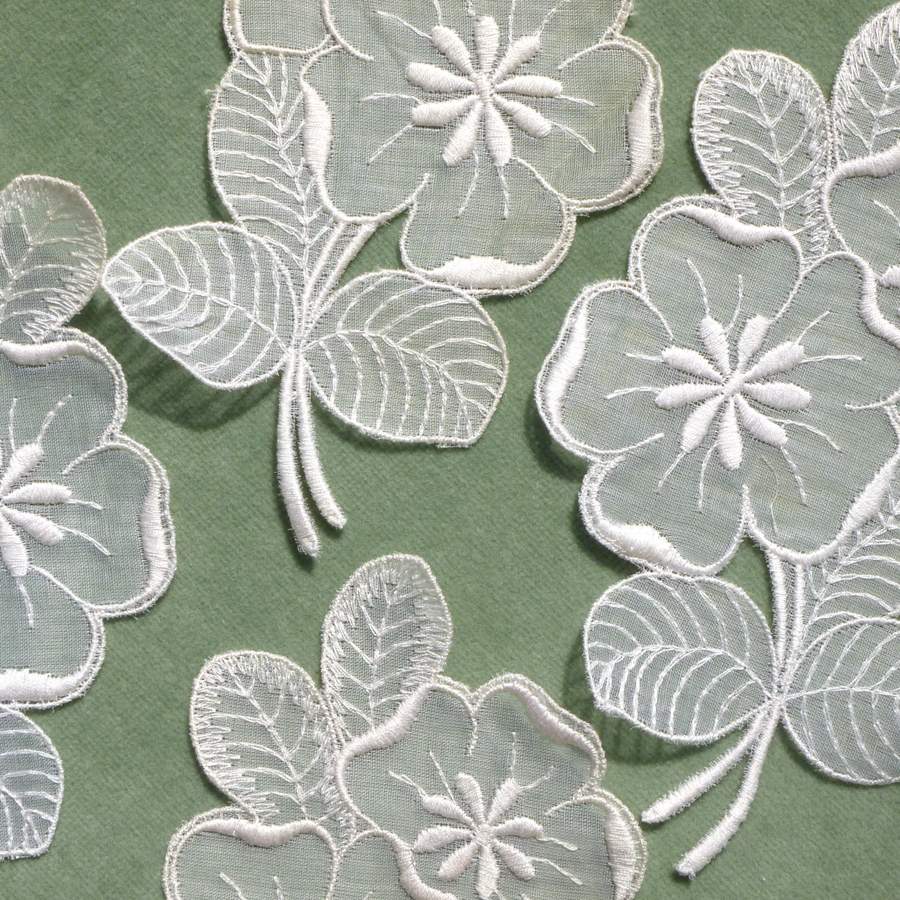 Vintage Swiss Embroidered Organza Appliques
