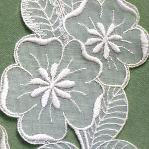 Vintage Swiss Embroidered Organza Appliques