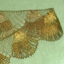 Load image into Gallery viewer, Antique French Gold Metal Scalloped Lace Trim
