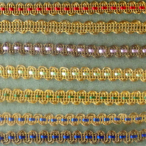 Antique French Gold Metal & Floss Trim