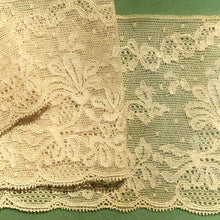 Load image into Gallery viewer, French Alencon Antique Lace Swags with Scalloped Border