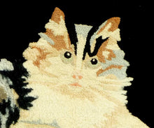 Load image into Gallery viewer, Calico Cat Pillow Antique Embroidery