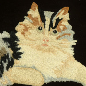 Antique Embroidered Calico Cat