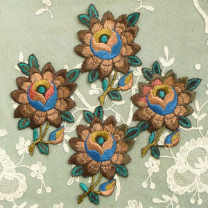 Circa 1920's Embroidered Appliqué Roses