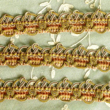 Load image into Gallery viewer, Antique French Chenille &amp; Silk Wrapped Cord Silver Wire Passementerie