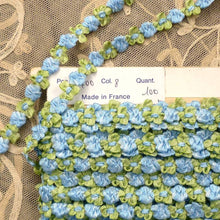 Load image into Gallery viewer, Vintage French Rococo Trim Blue Ombre Buds    By the yard