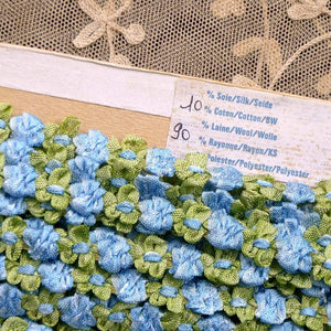 Vintage French Rococo Trim Blue Ombre Buds    By the yard