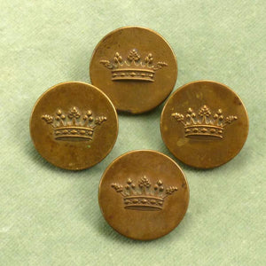 Antique Crown of a Marquis Embossed French Buttons.