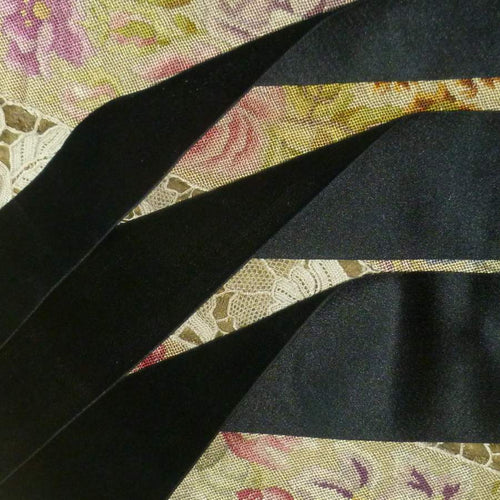 Vintage SILK Satin Backed Velvet Ribbon