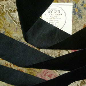 Vintage SILK Satin Backed Velvet Ribbon