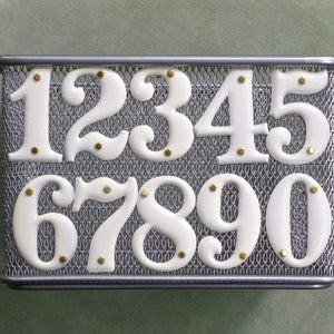 Vintage/Retro Aluminum Numbers 1 through 10