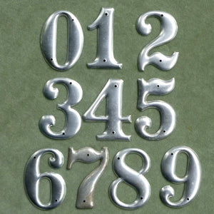 Vintage/Retro Aluminum Numbers 1 through 10