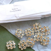 Load image into Gallery viewer, Czech Prong Set Rhinestone Vintage ButtonsRhinestone Buttons