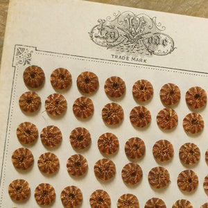 Antique Copper Metal Button Embellishments