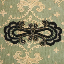 Load image into Gallery viewer, Hand Made Edwardian Black &amp; White Cord Applique