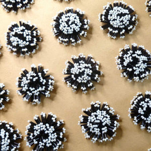 Antique Hand Beaded Button Embellishments