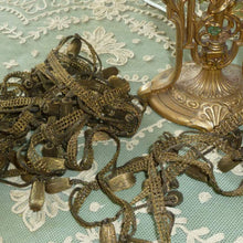 Load image into Gallery viewer, Antique Gold/Bronze Metal Bobble Embellished Trim