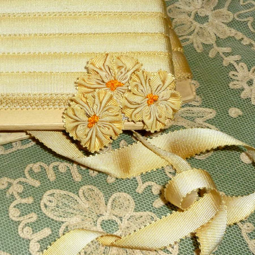 French Picot Ombre Antique Ribbon -  Café au lait