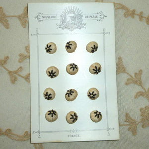 Antique French Hand Embroidered Buttons.