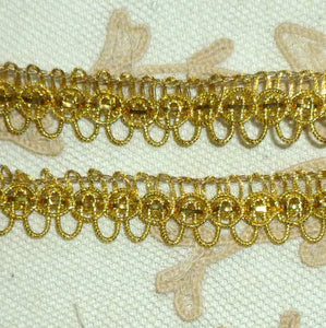Antique Gold METAL Trim with Loops