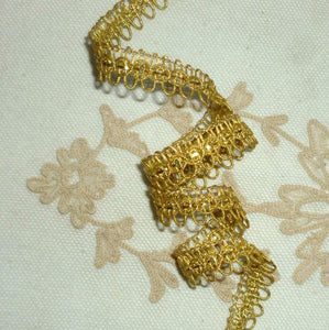 Antique Gold METAL Trim with Loops